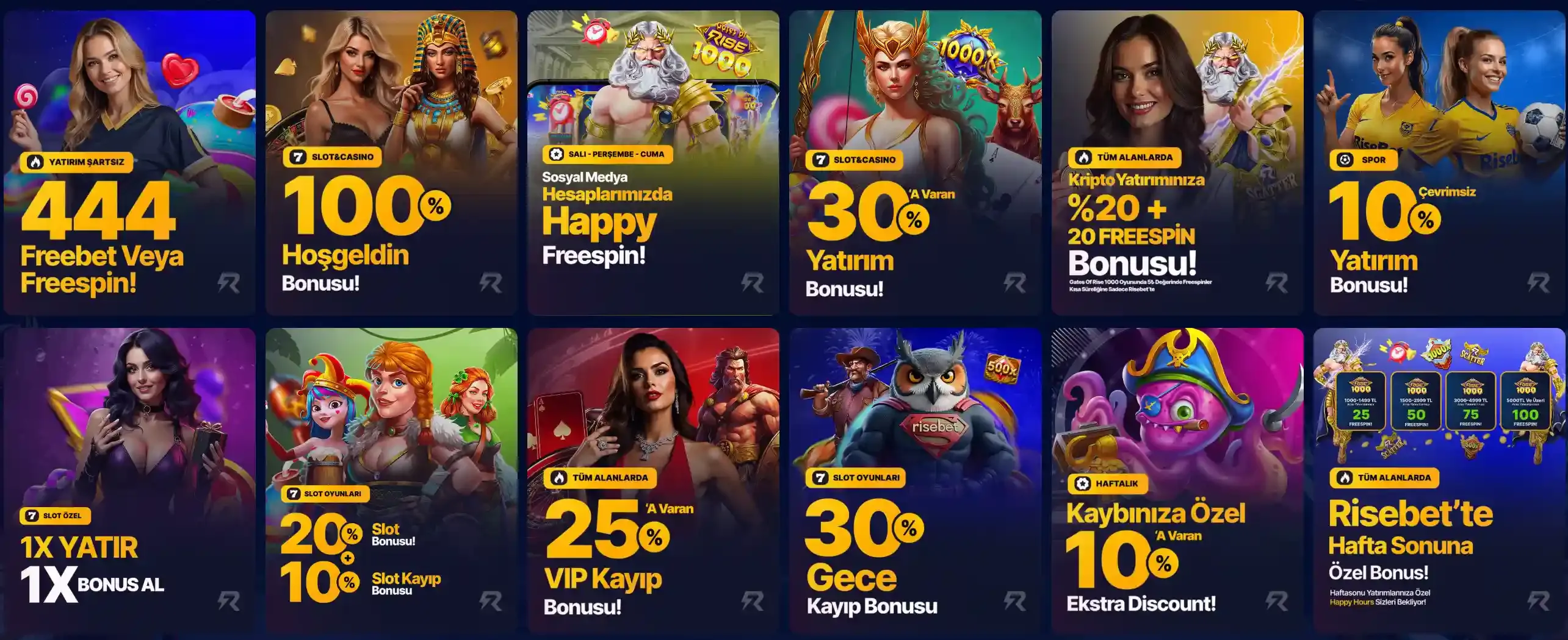 Risebet Casino Bonusları